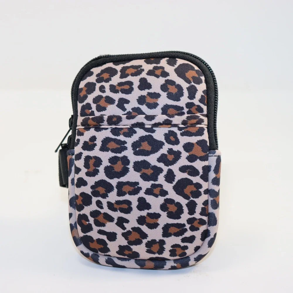 Unbranded Leopard Print Arm Band Pouch Unisex OS‎ Brown Running Workout Bag